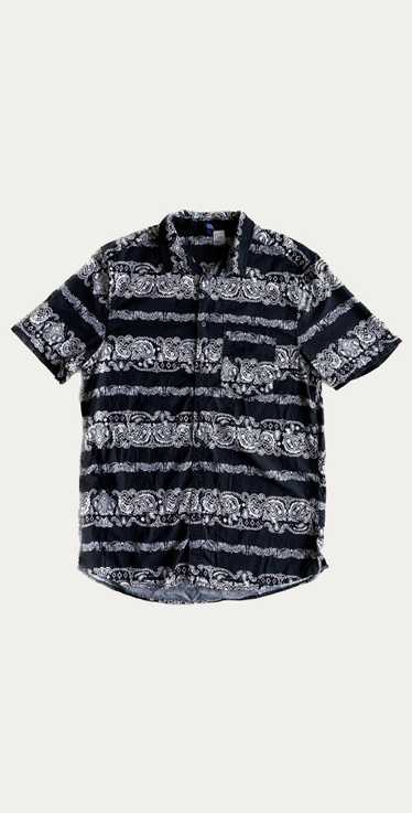 Japanese Brand Black Paisley Shirt