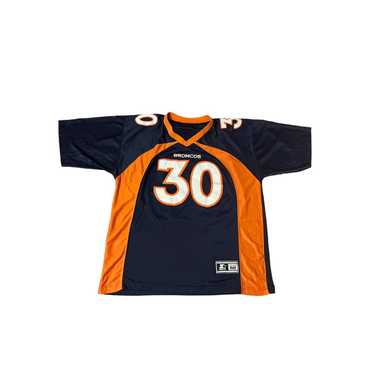 Vtg Puma Denver Broncos 30 Terrell Davis Jersey Men's Large Navy Blue  Orange USA