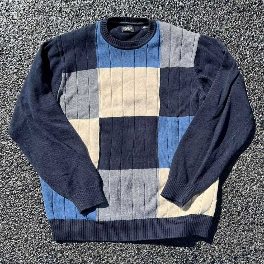 Haggar Vintage Haggar patchwork style sweater - image 1