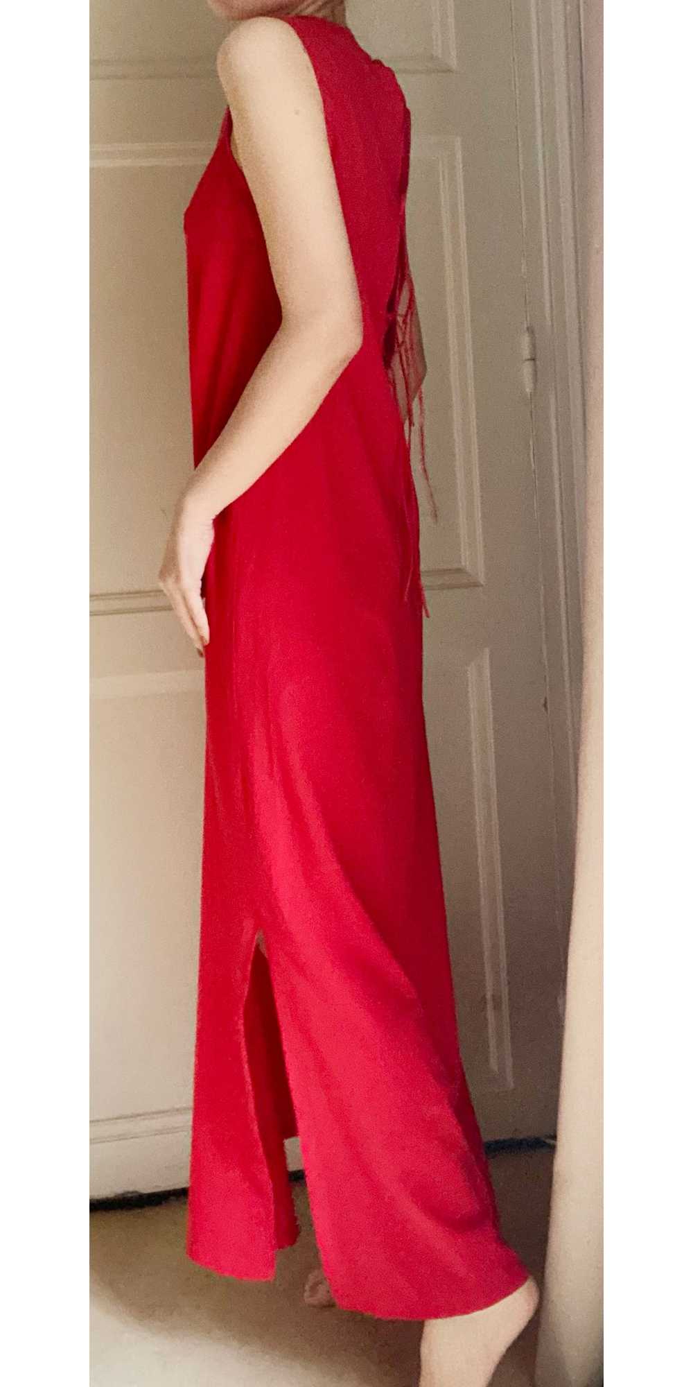 Robe asiatique - Robe longue rouge, style asiatiq… - image 2