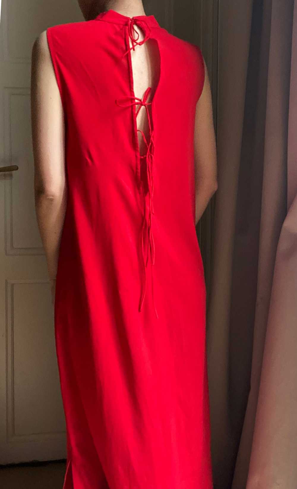 Robe asiatique - Robe longue rouge, style asiatiq… - image 4