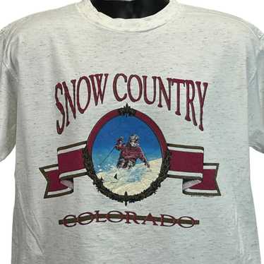Vintage Snow Country Colorado Skiing Vintage 90s T