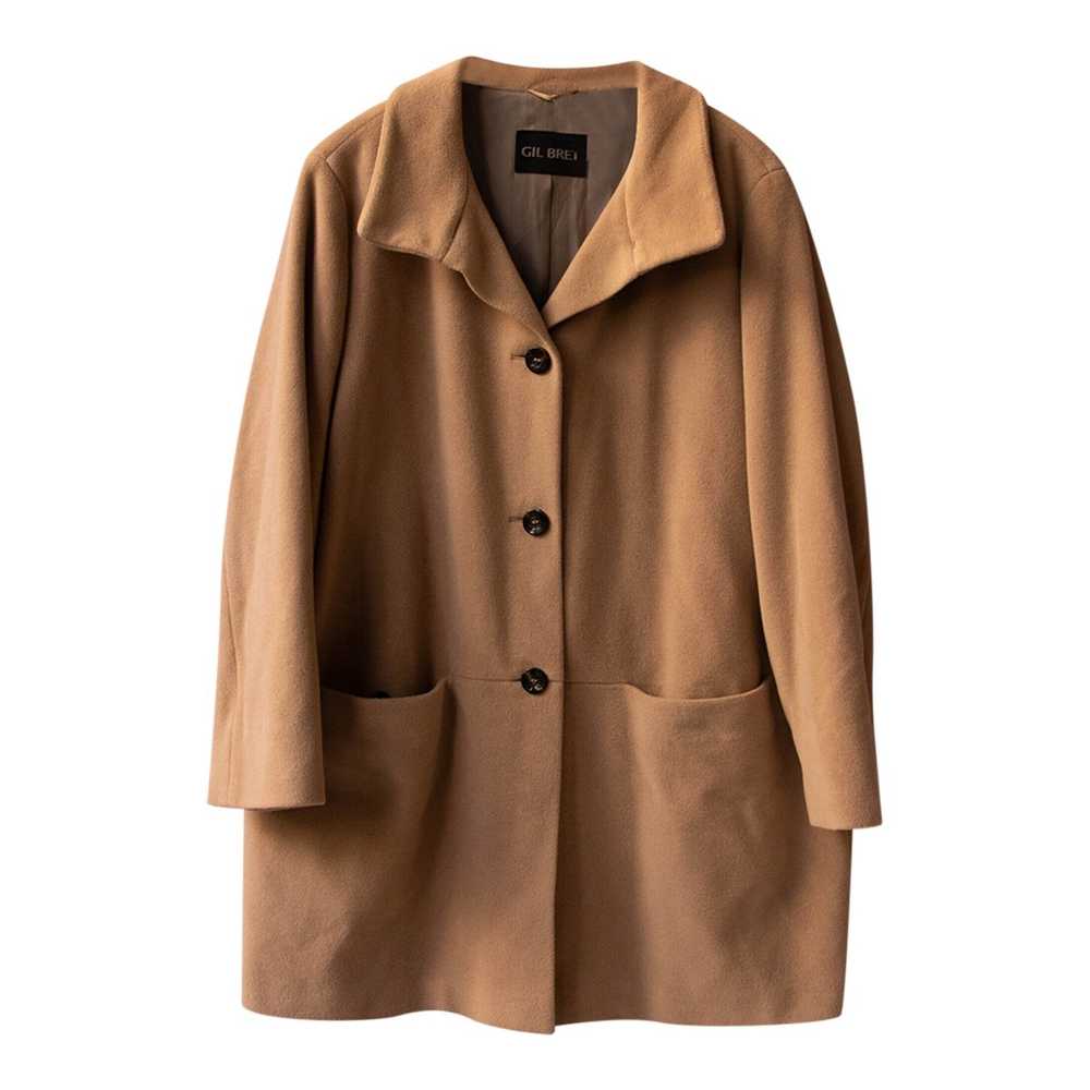wool coat - Manteau court en laine angora, beige - image 2