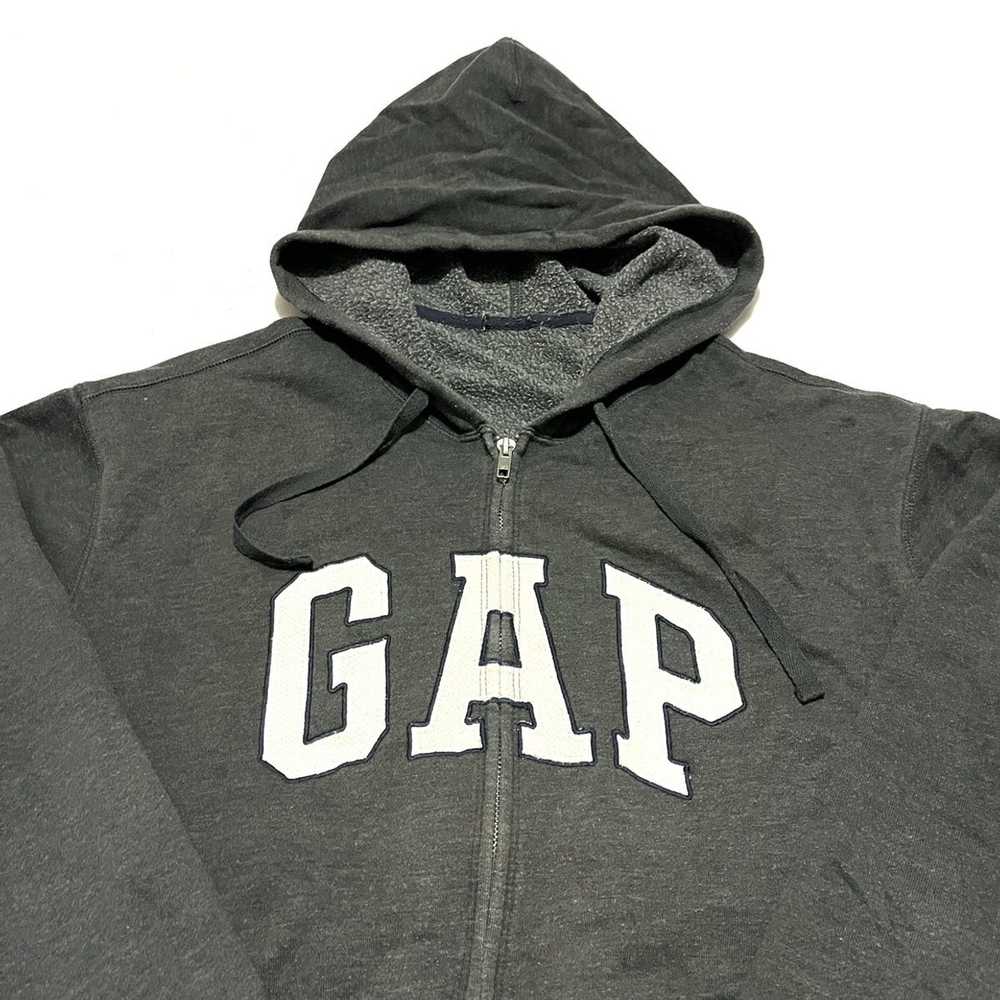 Gap Gap grey hoodie full zip sportswear big logo … - image 2