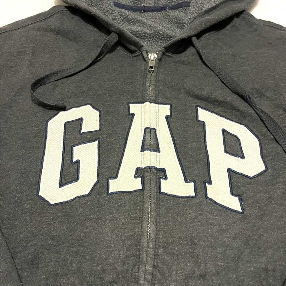 Gap Gap grey hoodie full zip sportswear big logo … - image 3