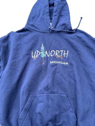 Vintage up North Michigan Moose Print Sweatshirt Moose Crewneck