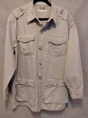 Perry Ellis Vintage Linen/Cotton Safari/Bush Jacke