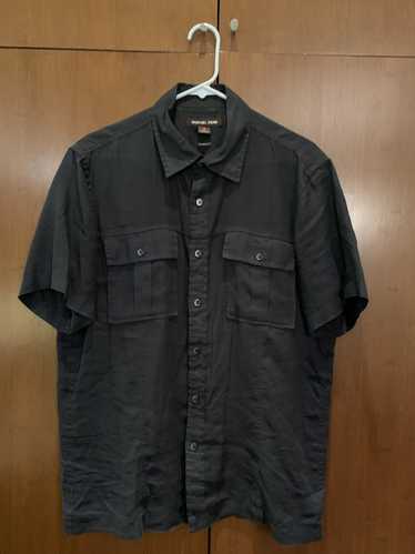 Michael Kors Linen Short Sleeve Button Up - image 1