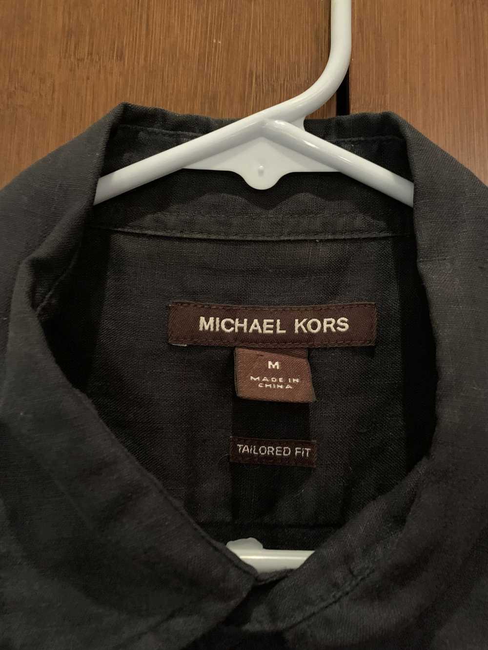 Michael Kors Linen Short Sleeve Button Up - image 2