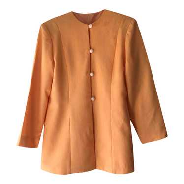 Veste longue en lin - Belle veste abricot en lin - image 1