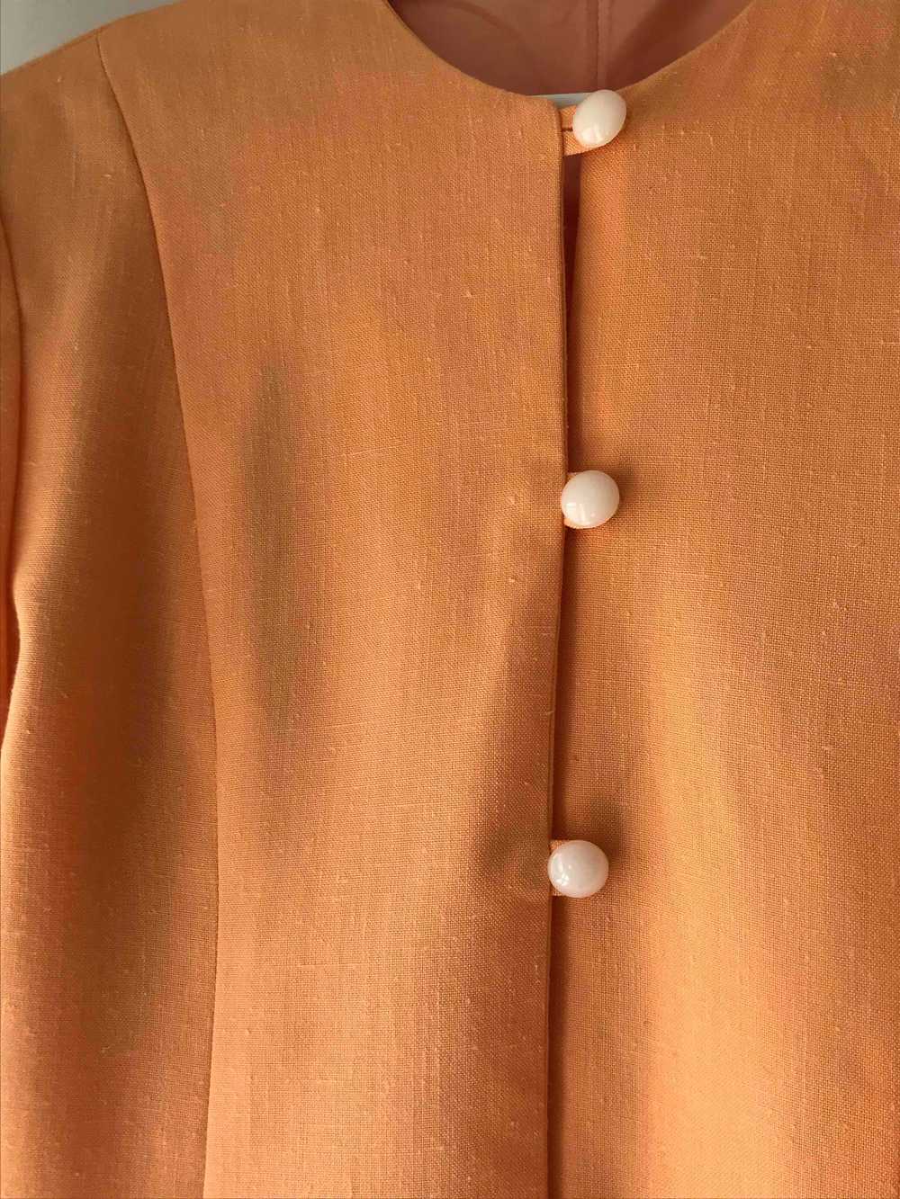 Veste longue en lin - Belle veste abricot en lin - image 2