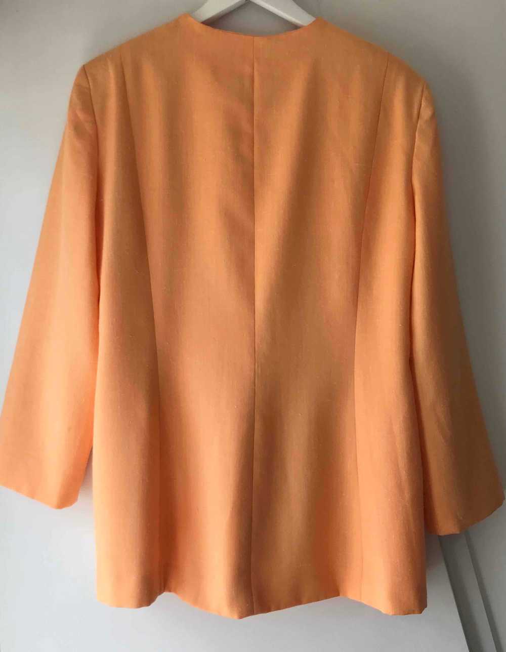 Veste longue en lin - Belle veste abricot en lin - image 3