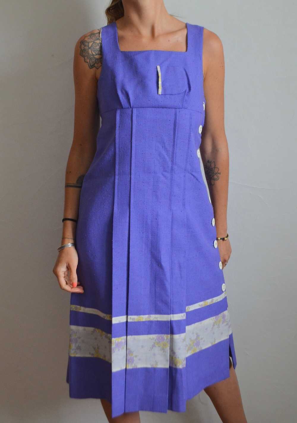 Robe 70s - Longue robe violette/ lilas foncé conf… - image 5