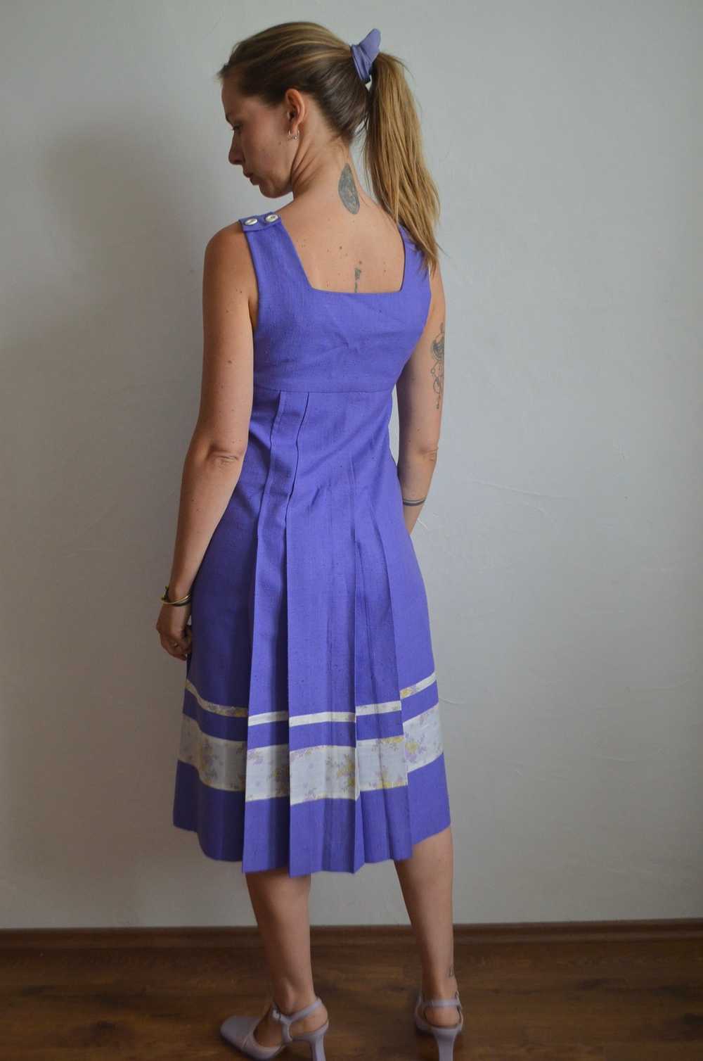 Robe 70s - Longue robe violette/ lilas foncé conf… - image 6