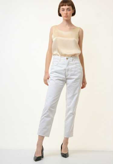 Vintage Woman Roccobarocco Jeans White Pants 4500