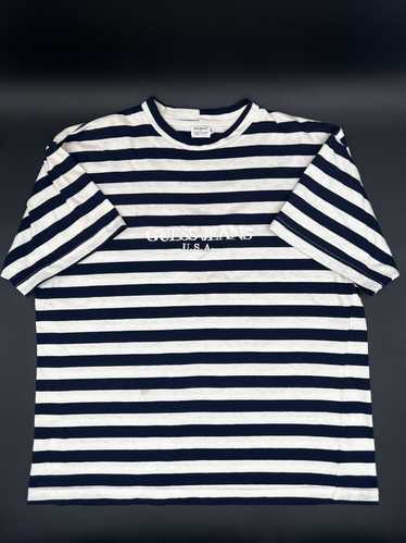 Guess Vintage Navy Blue/White Striped Guess by Geo