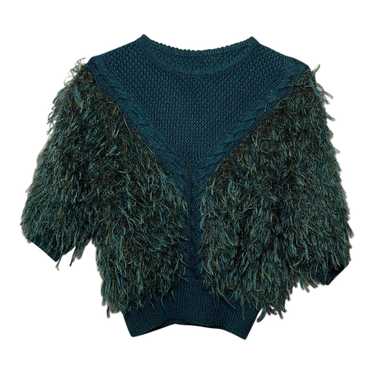 Pull Femme Gilet Plaid Geo sans Manches Pull en Tricot Crop Top Col V  Tricots DéBardeurs Chunky Cable Knit
