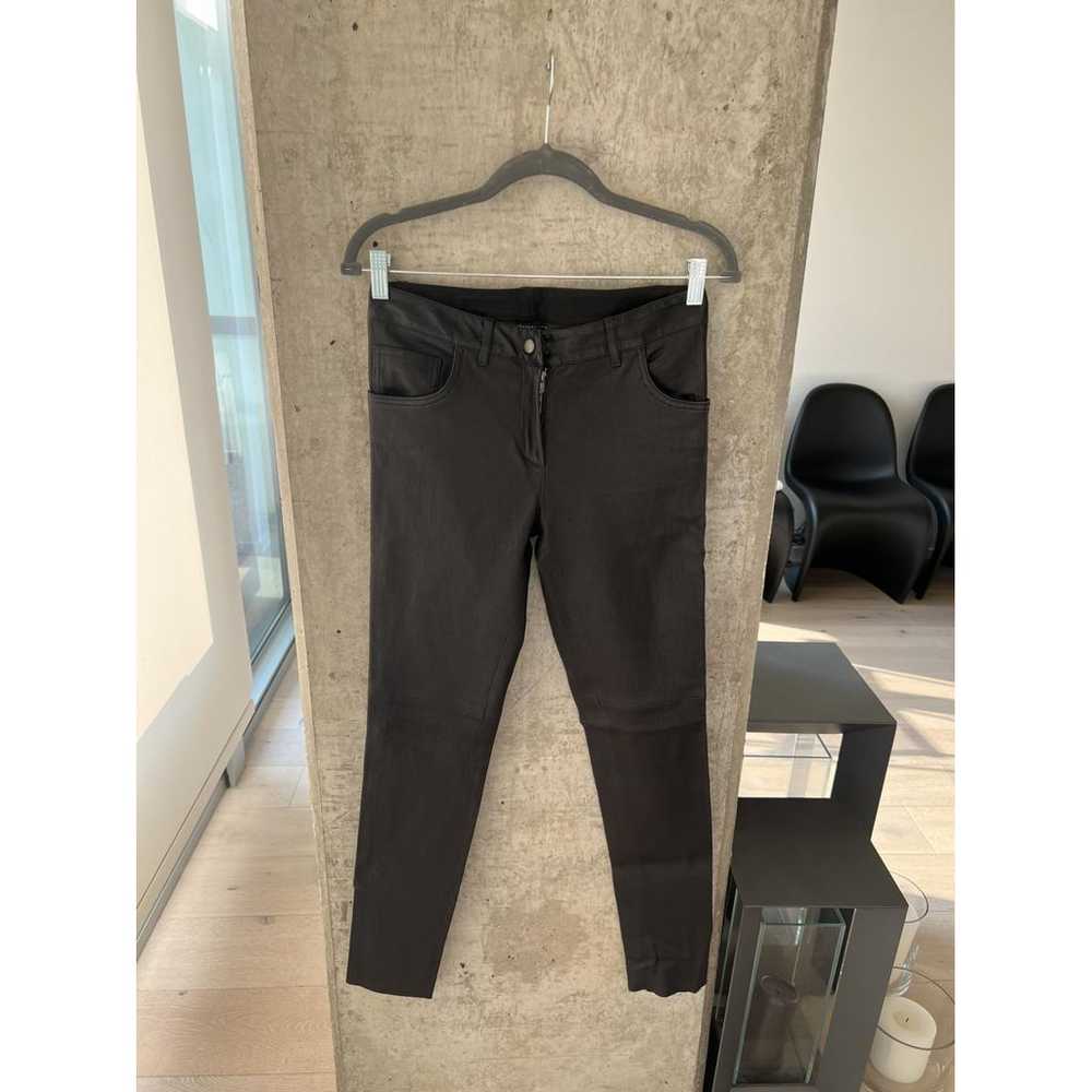 Longchamp Leather slim pants - image 10