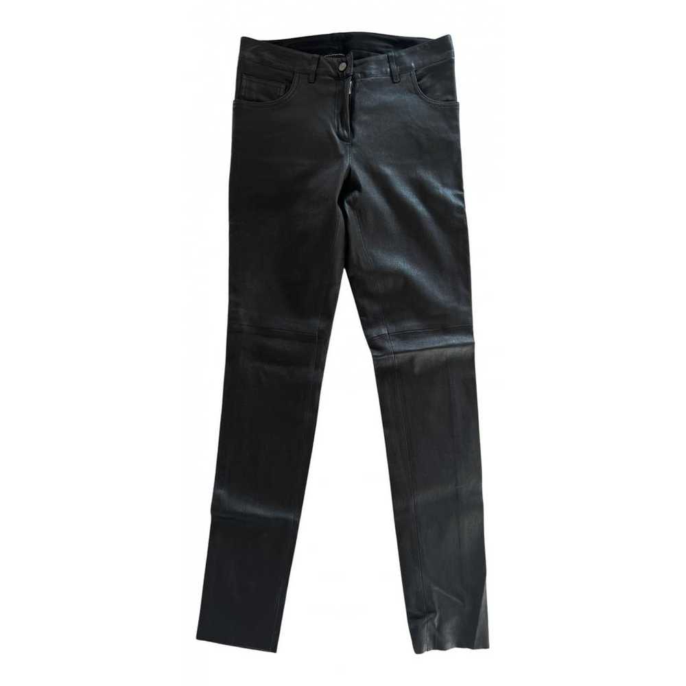 Longchamp Leather slim pants - image 1