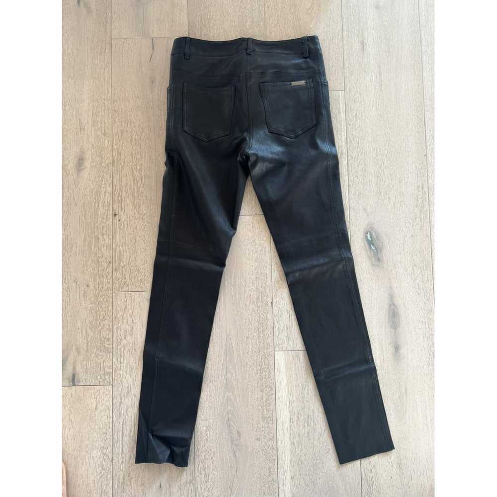 Longchamp Leather slim pants - image 3