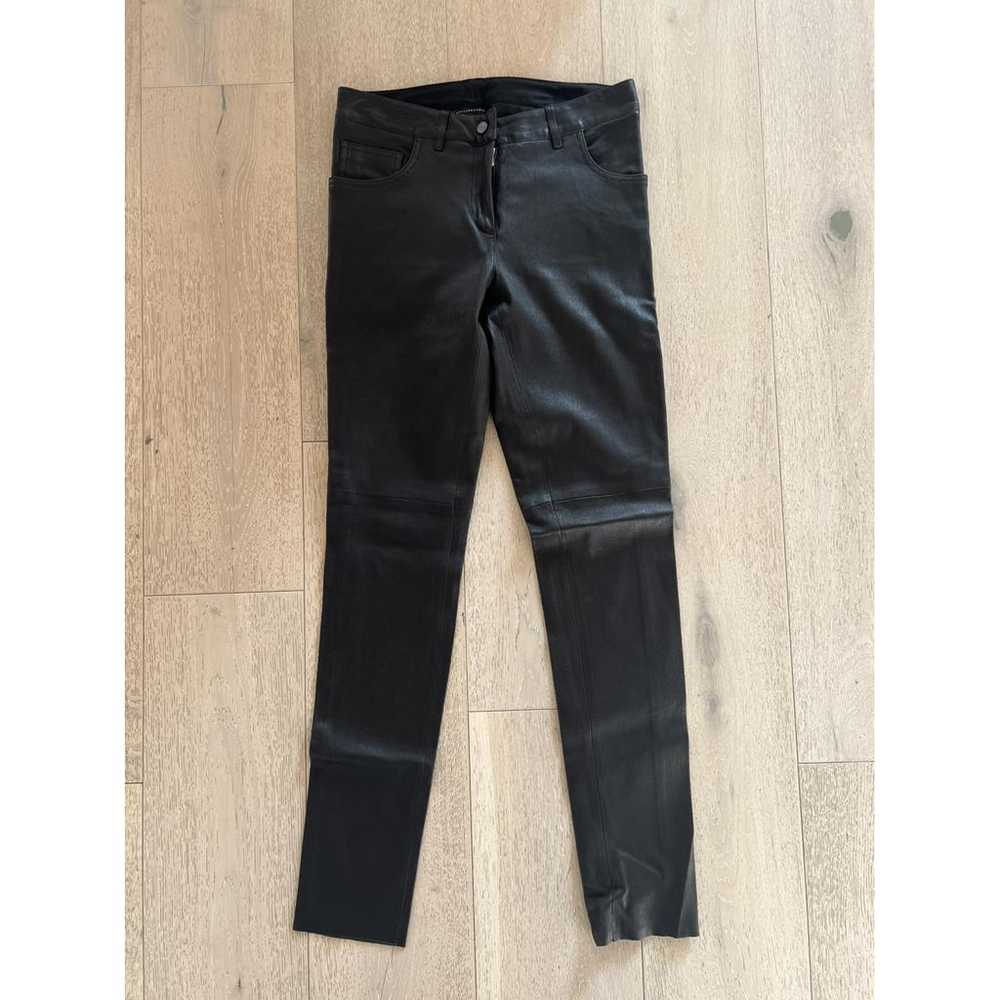 Longchamp Leather slim pants - image 4