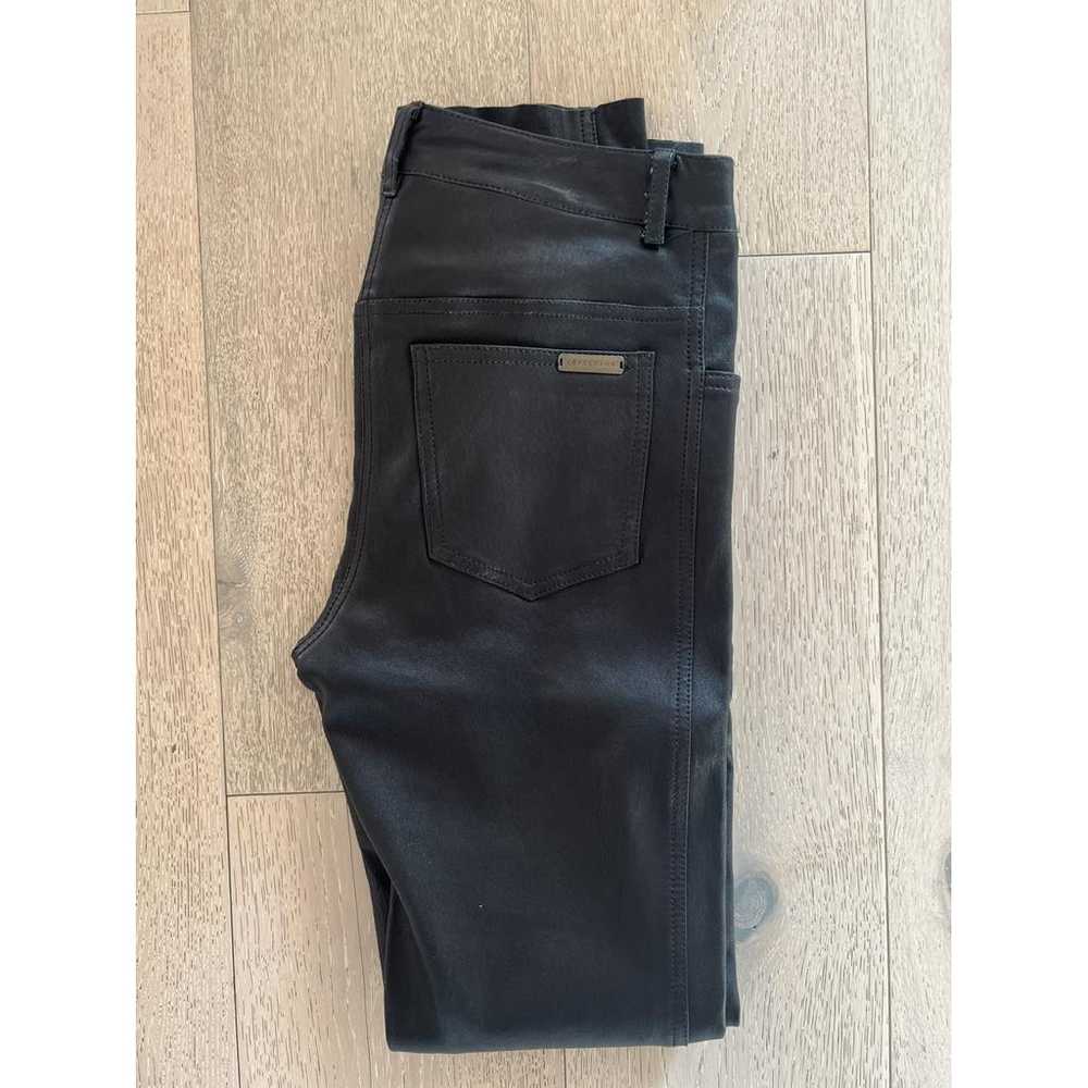 Longchamp Leather slim pants - image 5