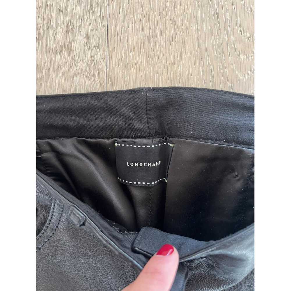 Longchamp Leather slim pants - image 6