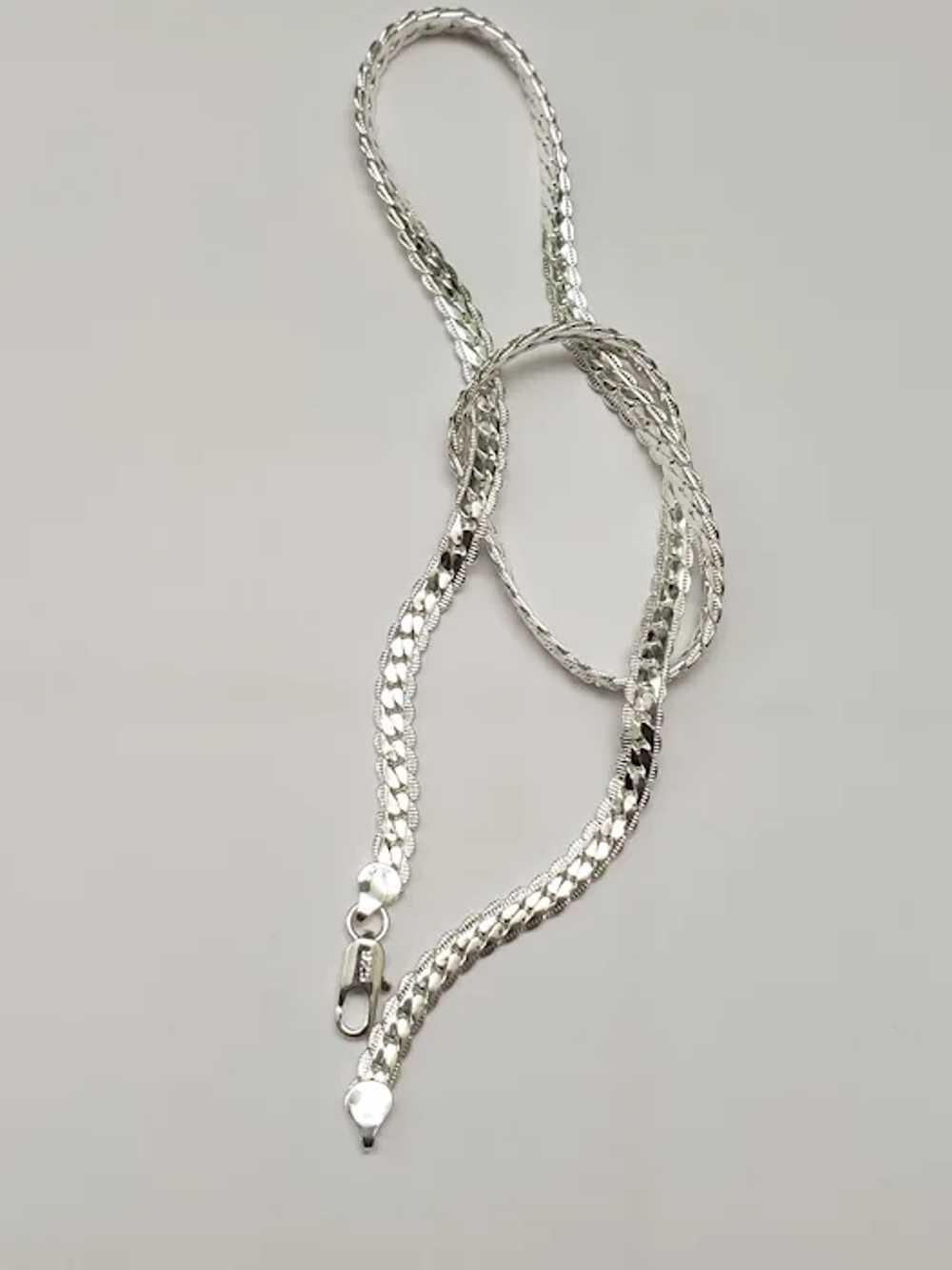 Unisex Sterling Silver Necklace , 20", 26.7gr. - image 2