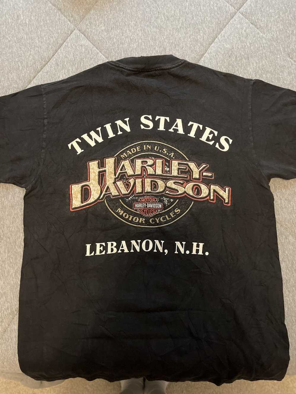 Harley Davidson Black Vintage Harley-Davidson T-s… - image 2