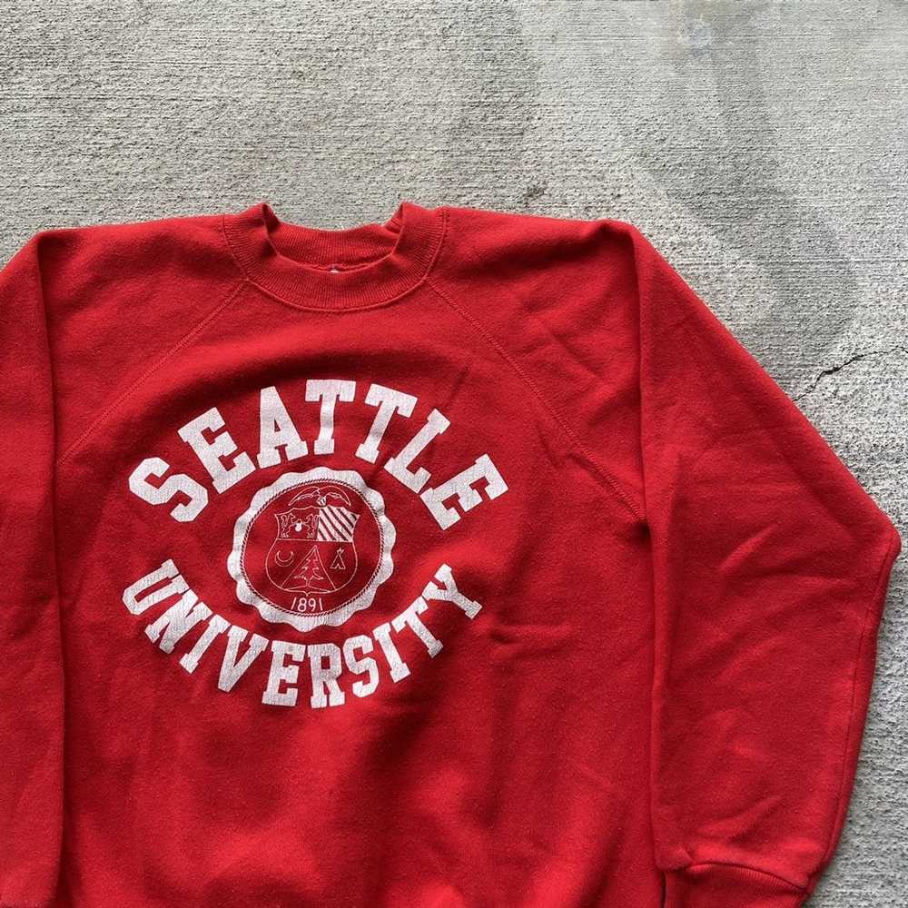 Vintage Vintage 80’s collegiate raglan sweatshirt - image 3