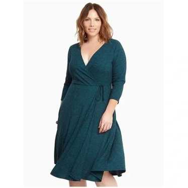 Other Torrid 1X Ribbed Long Sleeves Faux Wrap Mid… - image 1
