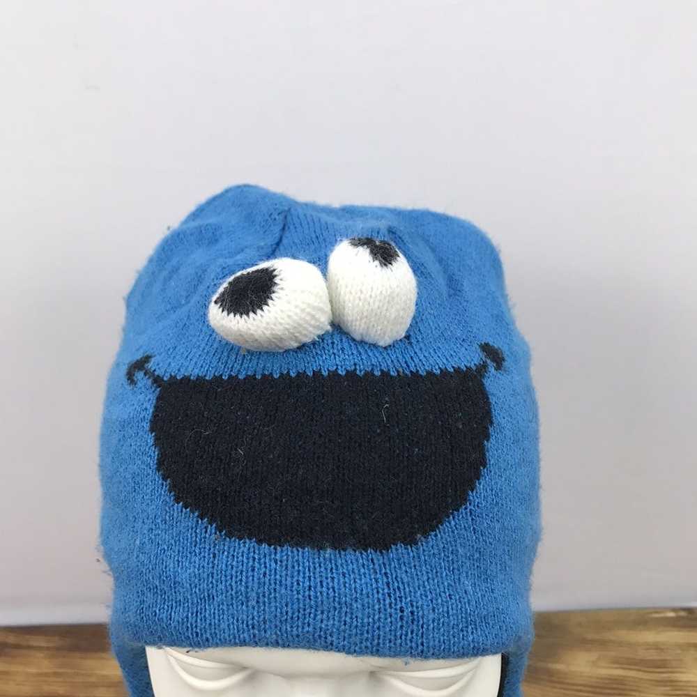 H&M SESAME STREET Cookie Monster Face Solid Blue … - image 2