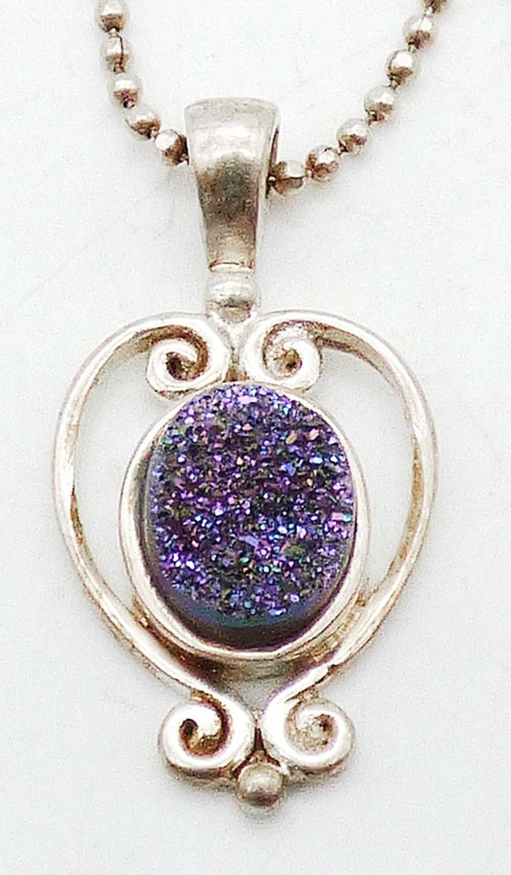 Sajen Titanium Druzy Pendant Necklace - image 1