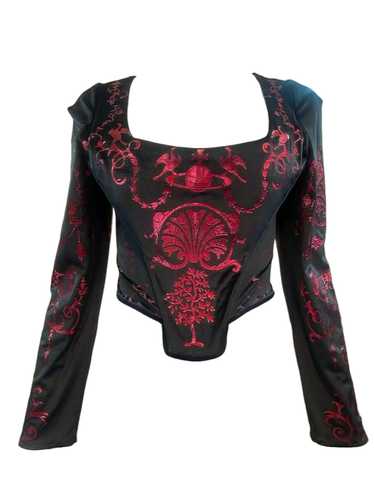 Vivienne Westwood 90s Black Corset Top with Red Me