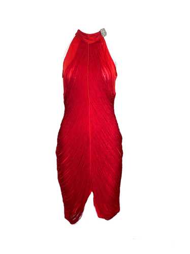 Climax 70s Red Fringed Disco Dress