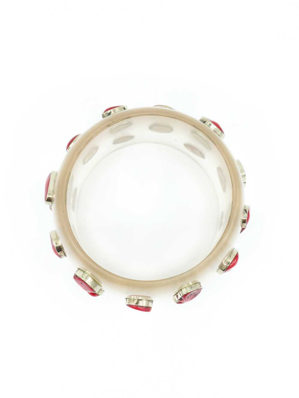 Coral Studded Clear Bangle - image 3