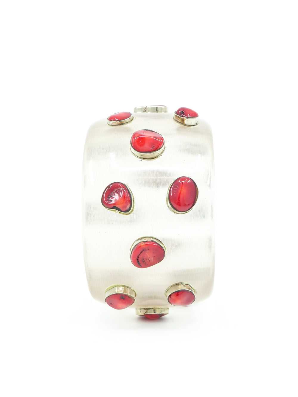 Coral Studded Clear Bangle - image 4