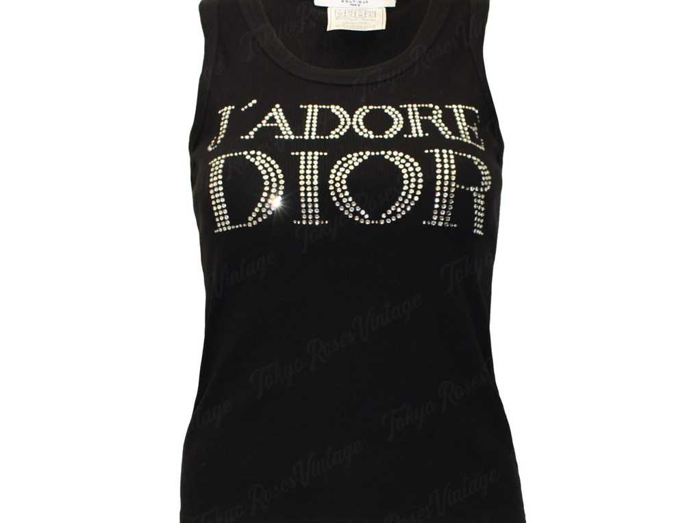 Christian Dior Black J'adore Dior Rhinestone Crys… - image 1