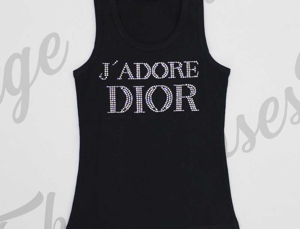 Christian Dior Black J'adore Dior Rhinestone Crys… - image 3