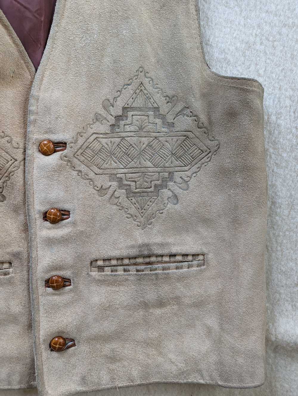 Leather × Vintage Vintage Ramos Size 44 Suede Lea… - image 11