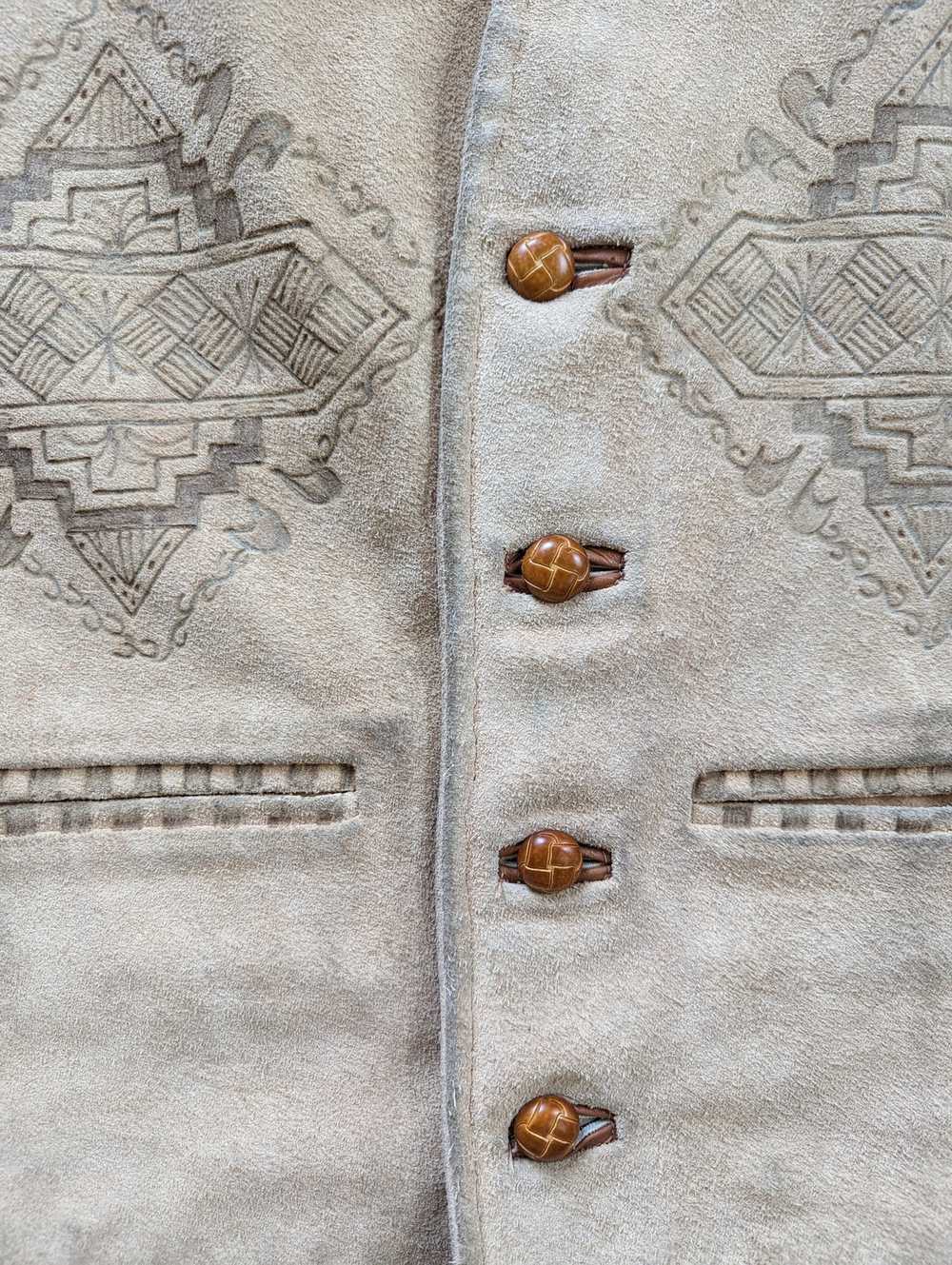 Leather × Vintage Vintage Ramos Size 44 Suede Lea… - image 9