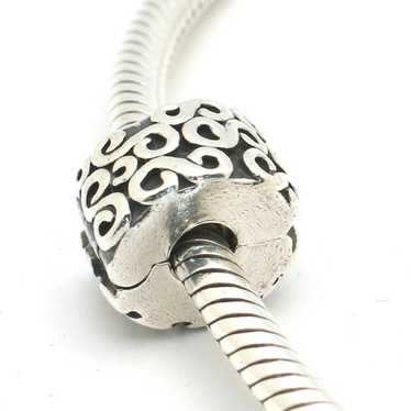 Sterling Silver Authentic PANDORA Swirls Clips