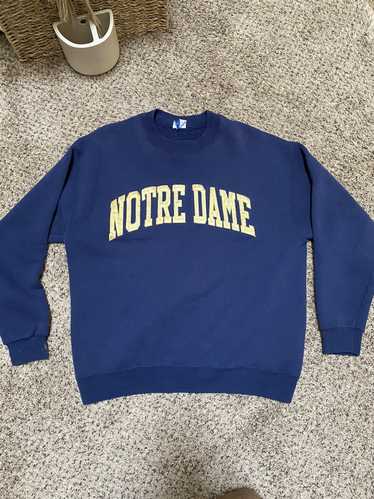 Champion Vintage Navy Champion Notre Dame Sweatshi