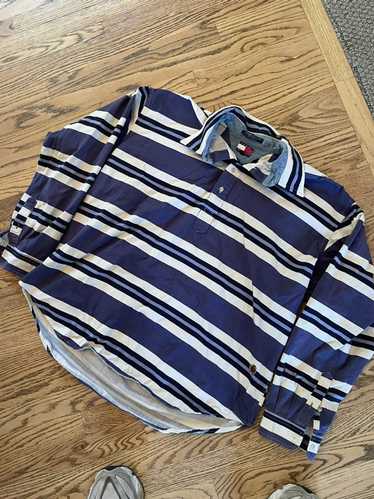 Streetwear × Tommy Hilfiger × Vintage Blue striped