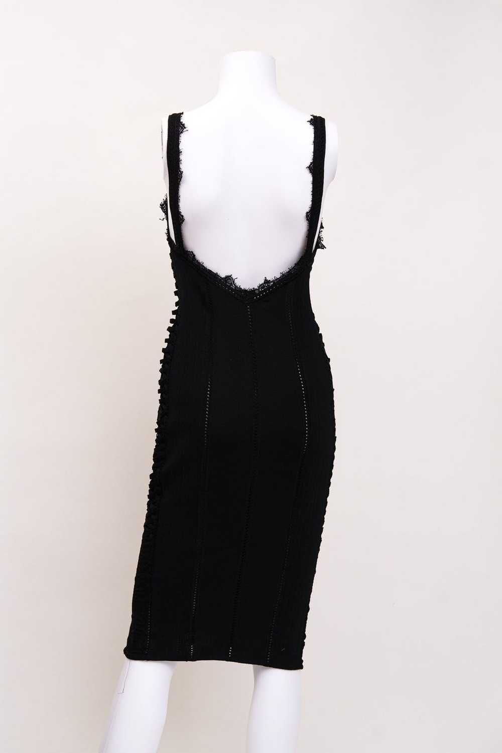 Dior Christian Dior Black Knit Bondage Mini Dress - image 5