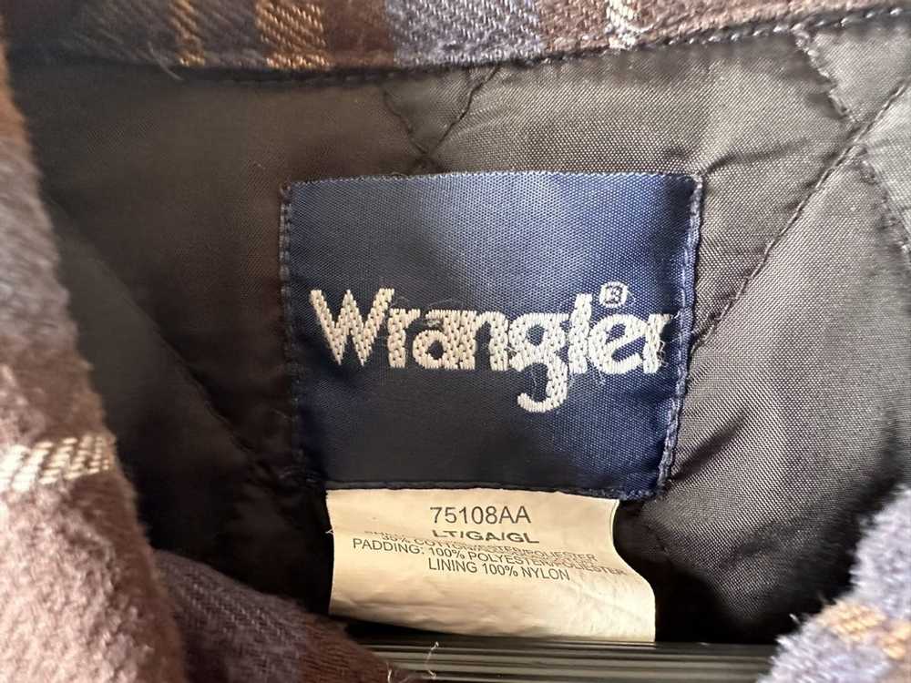 Vintage × Wrangler Vintage Wrangler Blue Flannel … - image 3