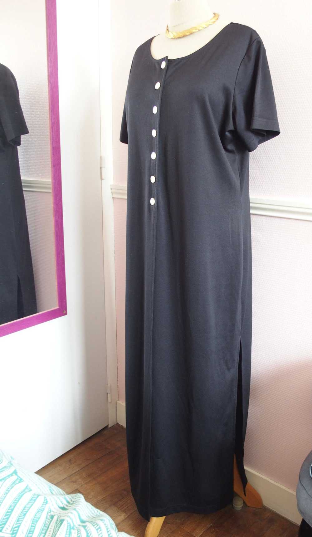 Robe longue 70s - Robe longue Vintage, fendue sur… - image 2