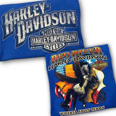 Harley Davidson × Vintage Red River Harley Davids… - image 1