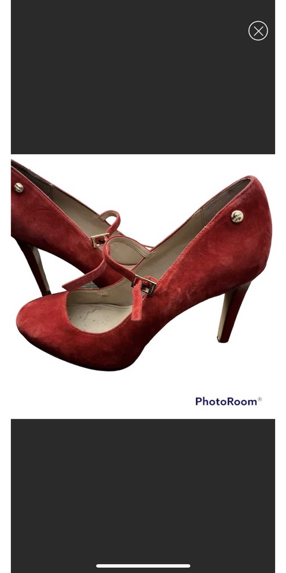 Calvin Klein Calvin Klein size 9 red suede heels … - image 5