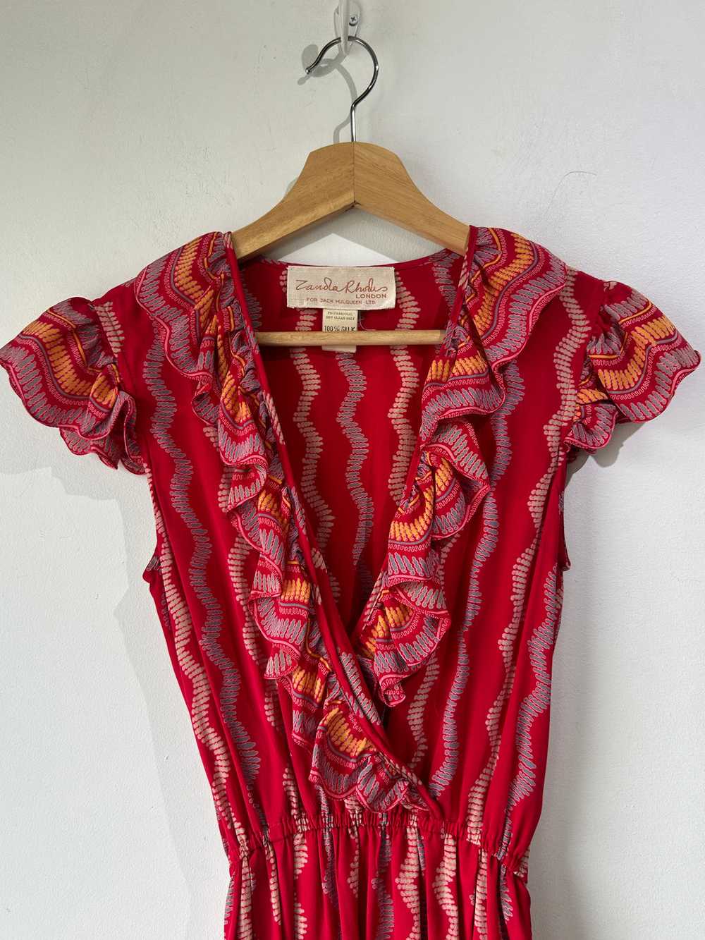 Vintage Zandra Rhodes Silk Printed Dress - image 2